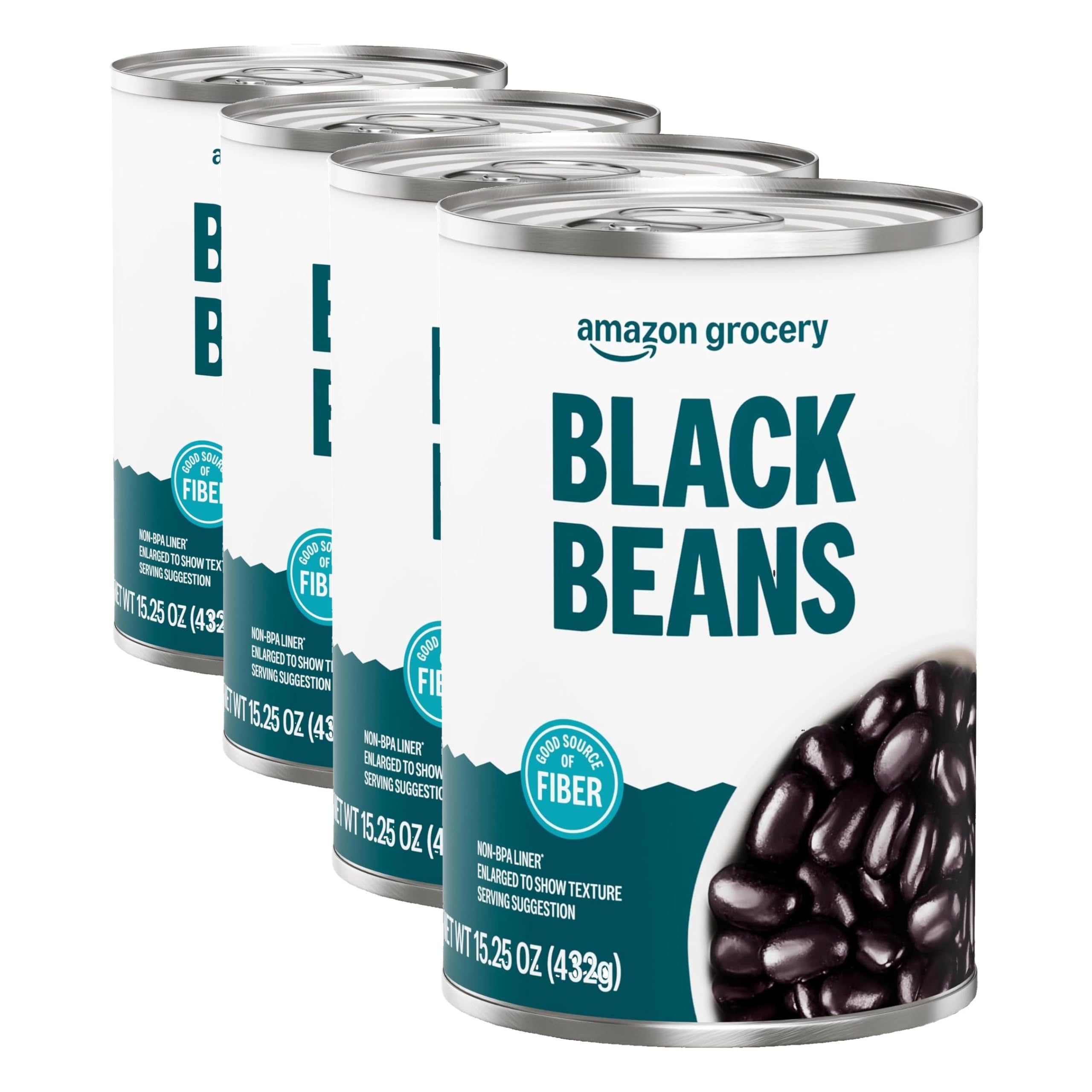 Amazon.com : Amazon Fresh, Canned Black Beans, 15.25 Oz (Pack of 4