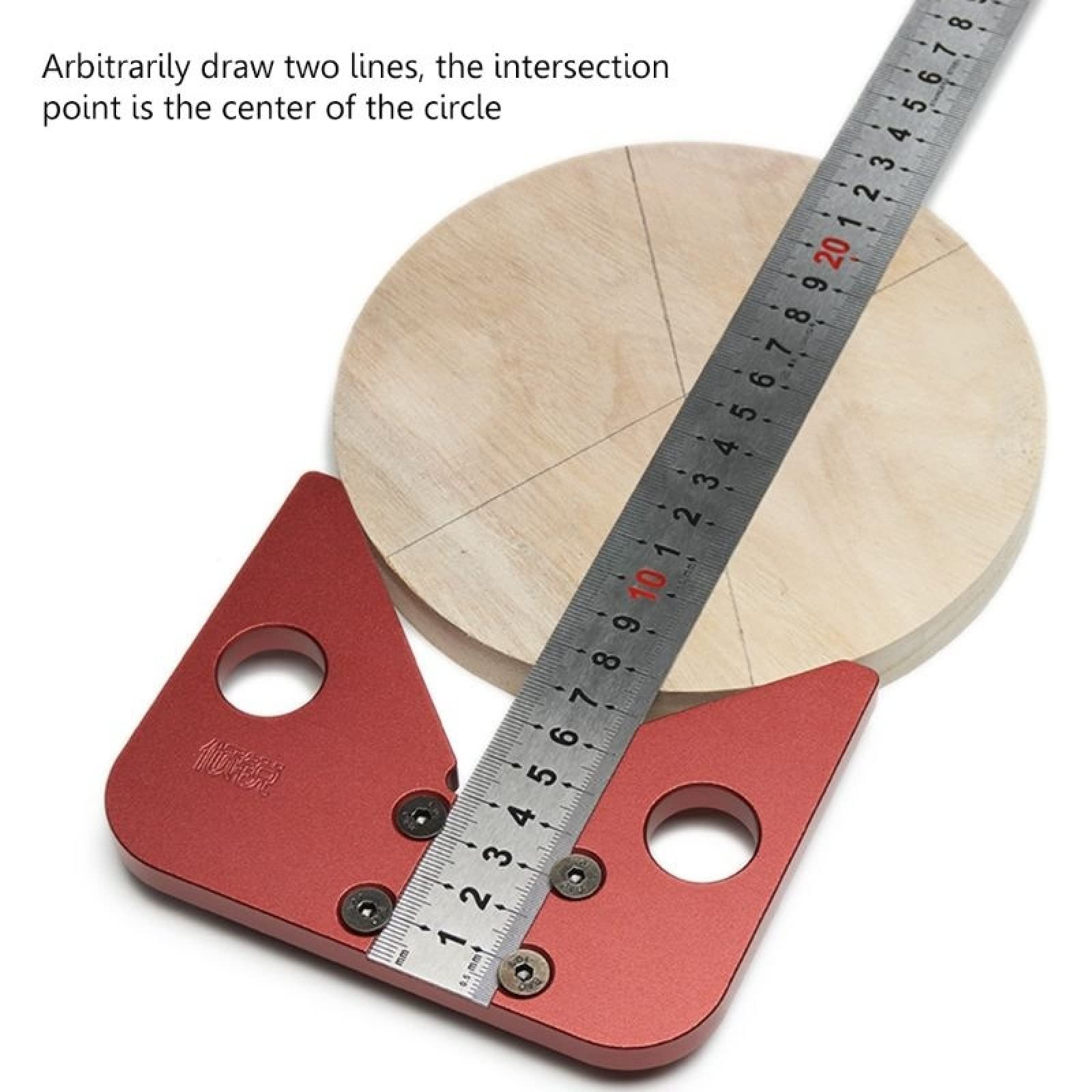 Angle De 45 Degrés Scribe Rond Ligne Centrale Scribe Bois Ligné Charpentier Rond Coeur Règle Disposition Jauge Outils De Travail Du Bois