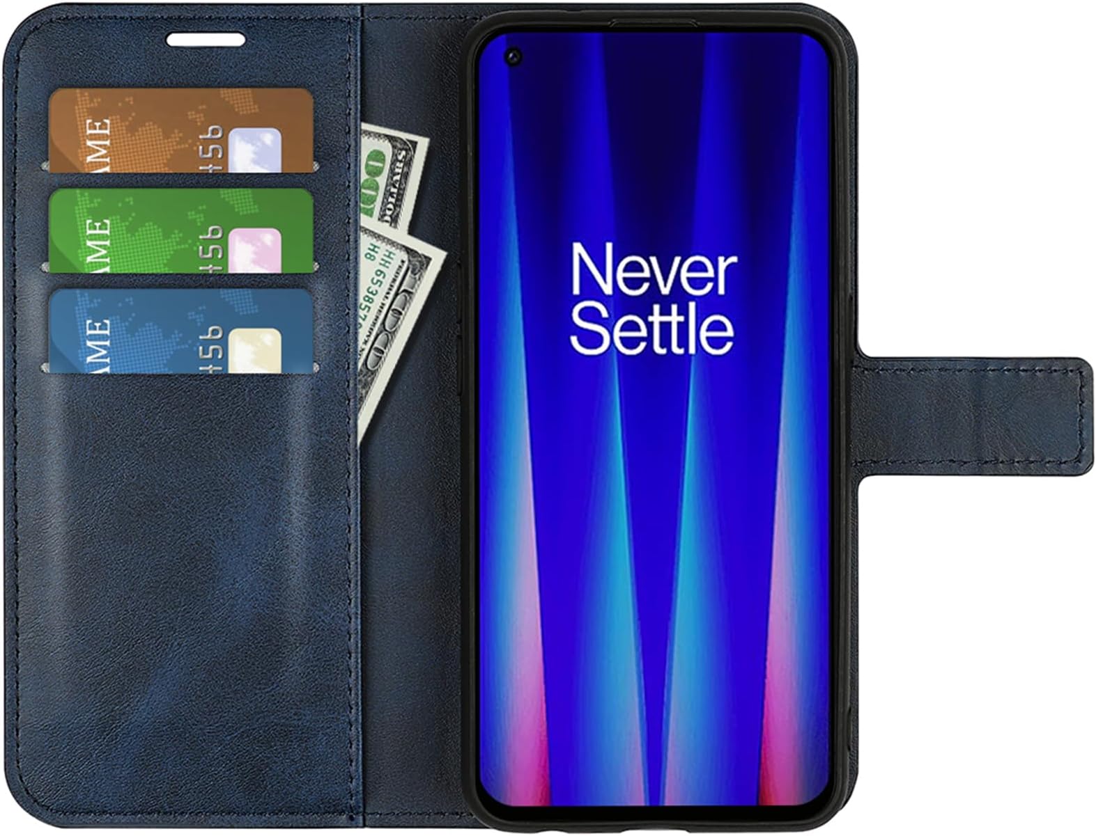 Flip Case For OnePlus Nord CE 2 5G Wallet PU Leather Magnetic Protective Mobile Phone Case for Nord CE2 OnePlus Folio Book Cover with Stand (Blue)