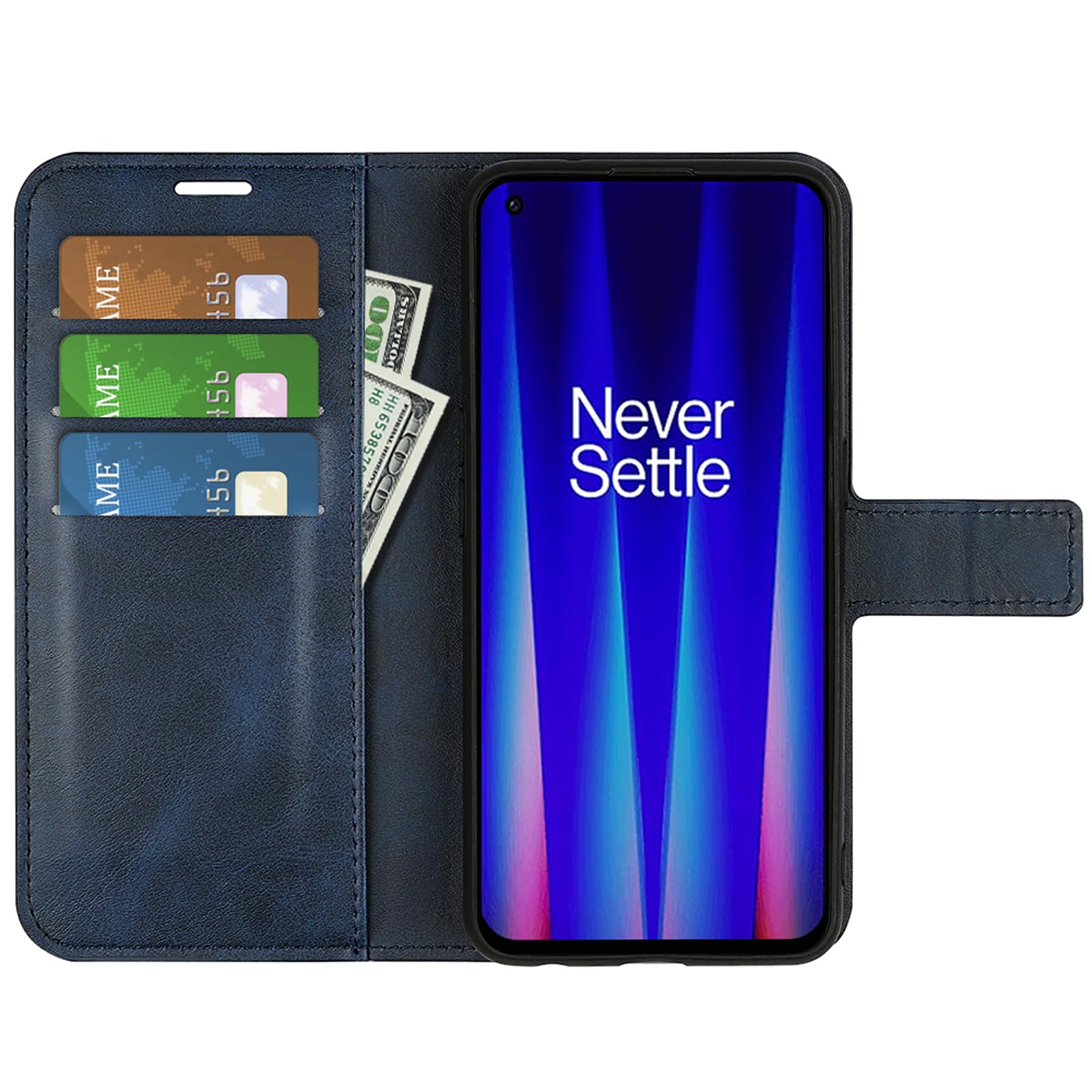 Flip Case For OnePlus Nord CE 2 5G Wallet PU Leather Magnetic Protective Mobile Phone Case for Nord CE2 OnePlus Folio Book Cover with Stand (Blue)
