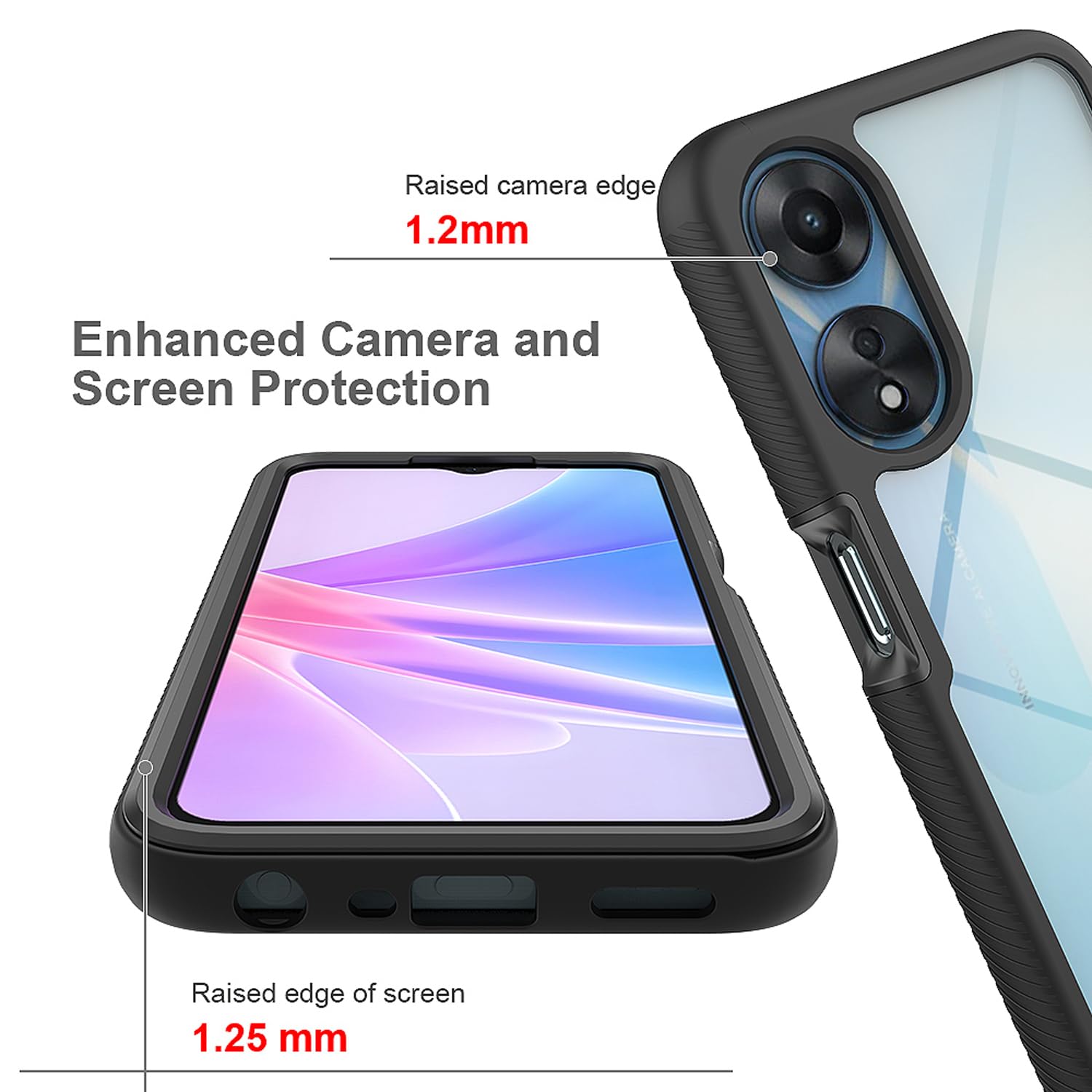 XINYEXIN Cover Per Oppo A78 5G – Custodia In TPU Morbida Con Bordo Dorato E Antiurto – Viola