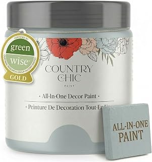 Country Chic All-in-One Chalk Paint for Furniture, Cabinets, Home Decor, Eco-Friendly, Matte Finish, Built-In Primer & Top Coat for Wood, Metal - Belle of the Ball (Light Blue) - 4 oz (118 ml)