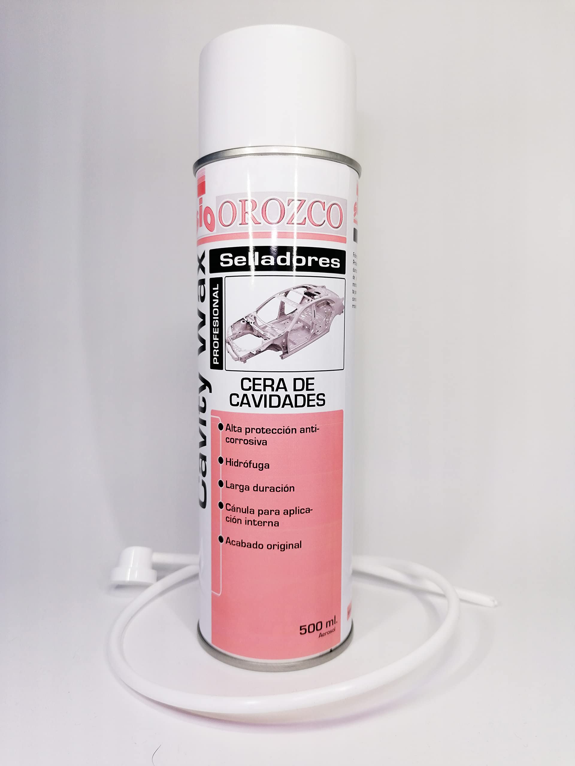 SIO 3X Cera de Cavidades Spray 500 ml – Protector Anticorrosivo para Chapa y Carrocería – Cera Protectora Interior Puertas y Bajos – Protección Óxido Automoción Profesional