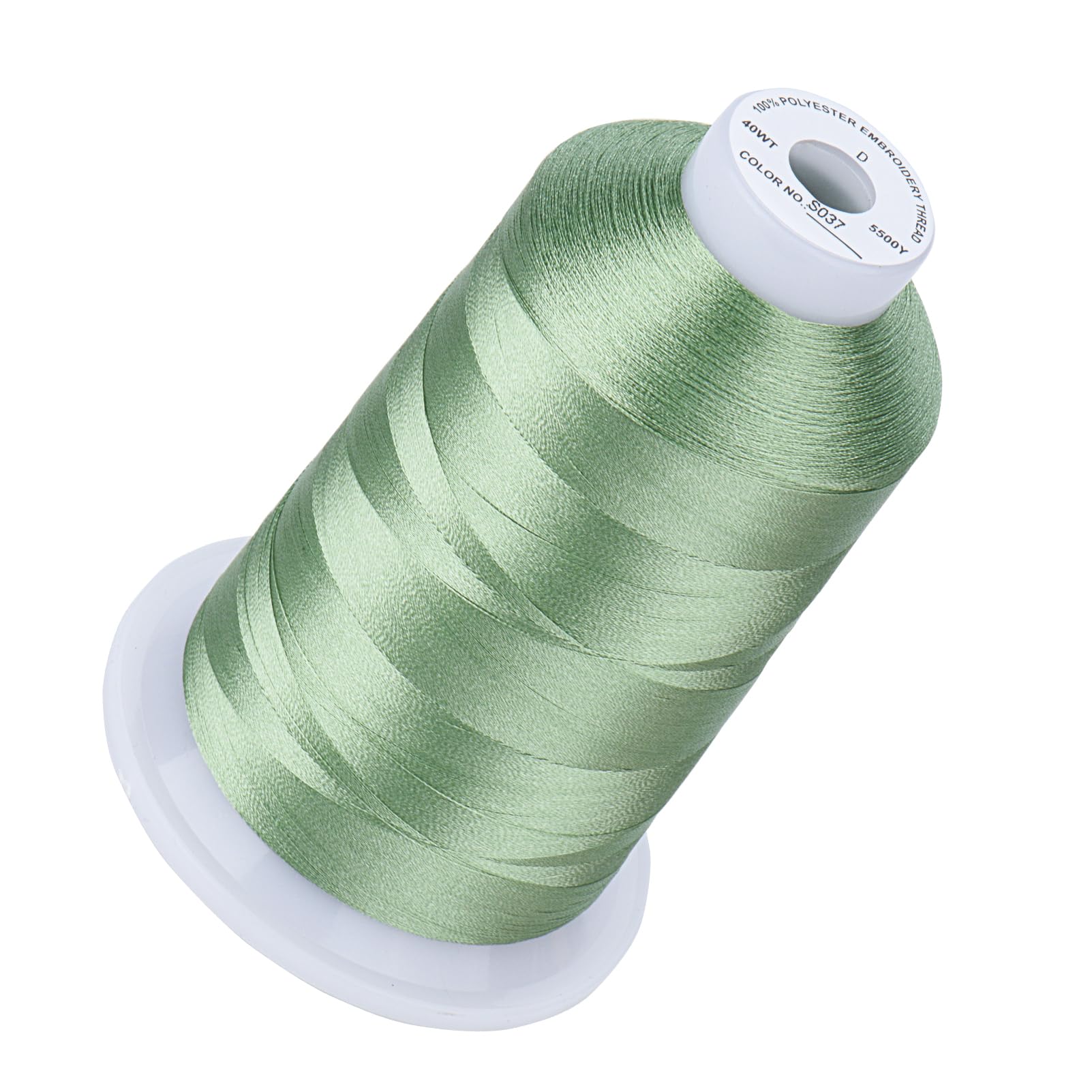 Simthread Embroidery Machine Thread 5000M 40WT Polyester, Grey Green S037