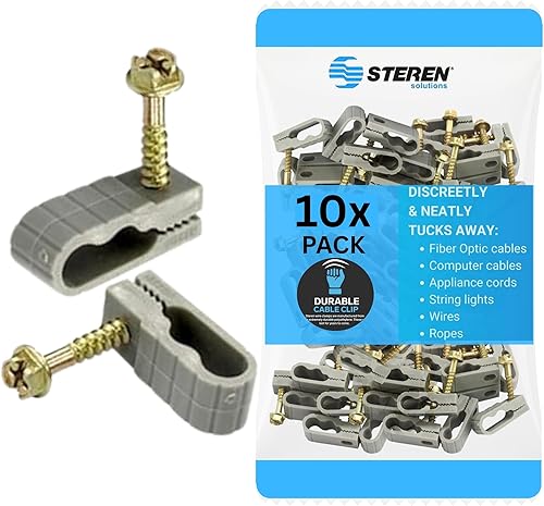 Miniatura 41 de STEREN Clips coaxiales para cables - Soporte para cables - Clips de alambre - Clips laterales para colgar - Soporte de cable para escritorio