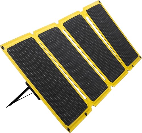 Miniatura 9 de SunJack Panel solar plegable de 15 vatios, panel solar portátil monocristalino ETFE con USB-C y USB-A, paneles solares impermeables IP67 para