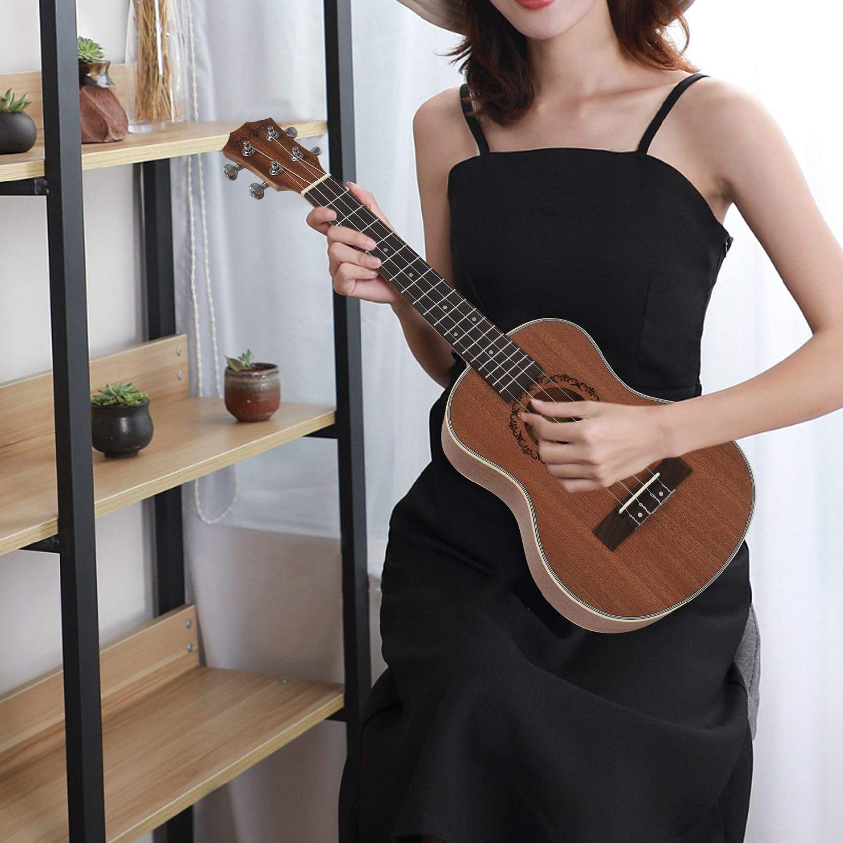 2X Tenor Acoustic Electric Ukulele Chitarra 26 Pollici 4 Corde Ukulele Chitarrista in Legno Artigianale in Mogano