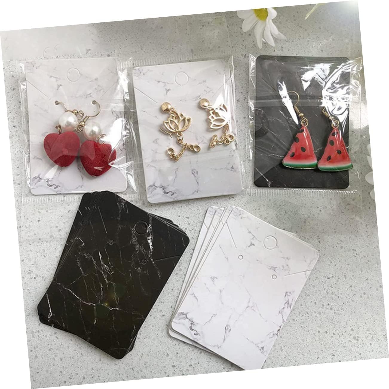 Lurrose Earring Display Cards Kit Jewelry Display Cards Set Necklace Safe Material for Jewelry Storage