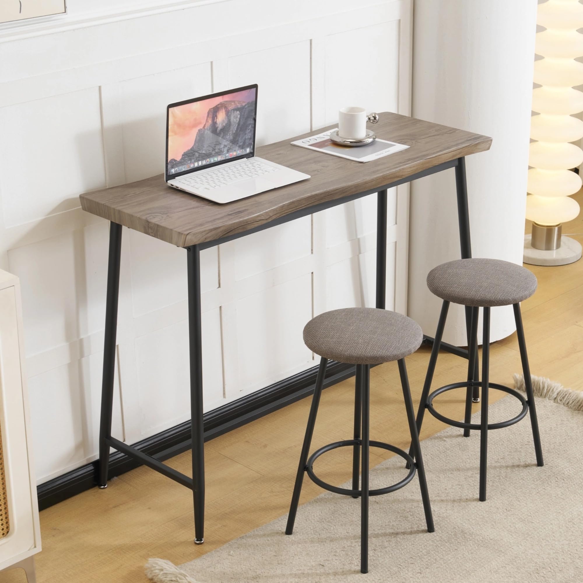 美品 木製カウンターテーブル カーブデザイン 天然木 新潟工場 楓材 一枚板 DIYテーブル用天板 セール｜一枚板