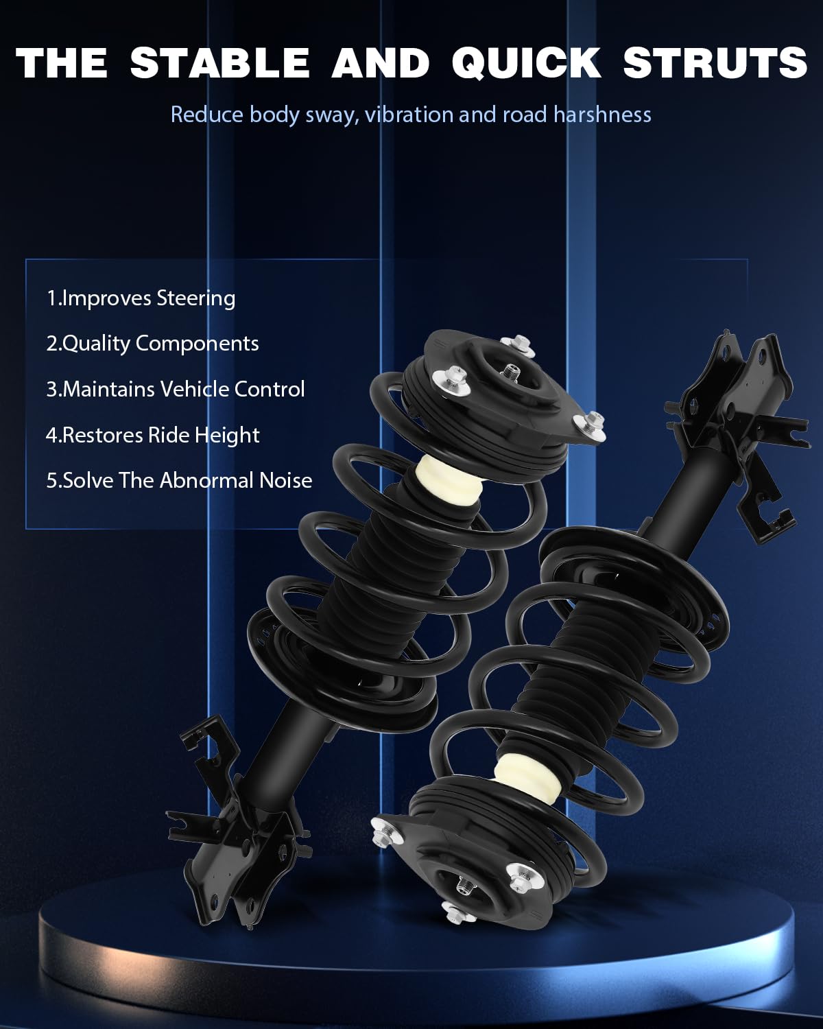 Amazon.com: ECCPP Complete Struts Front Pair Strut Spring
