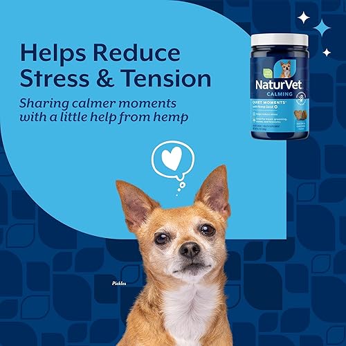 Vista 34 de NaturVet Quiet Moments Suplemento calmante para perros, masticables suaves para perros con melatonina para ayudar a reducir el estrés