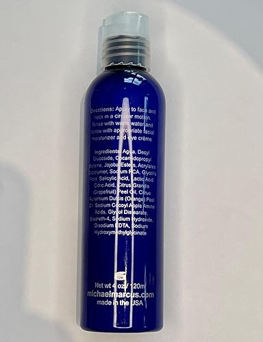Miniatura 4 de michael marcus Limpiador facial Jojoba con extracto de pomelo y naranja, 4 onzas líquidas, limpiador facial refrescante, hidratante y sin crueldad,