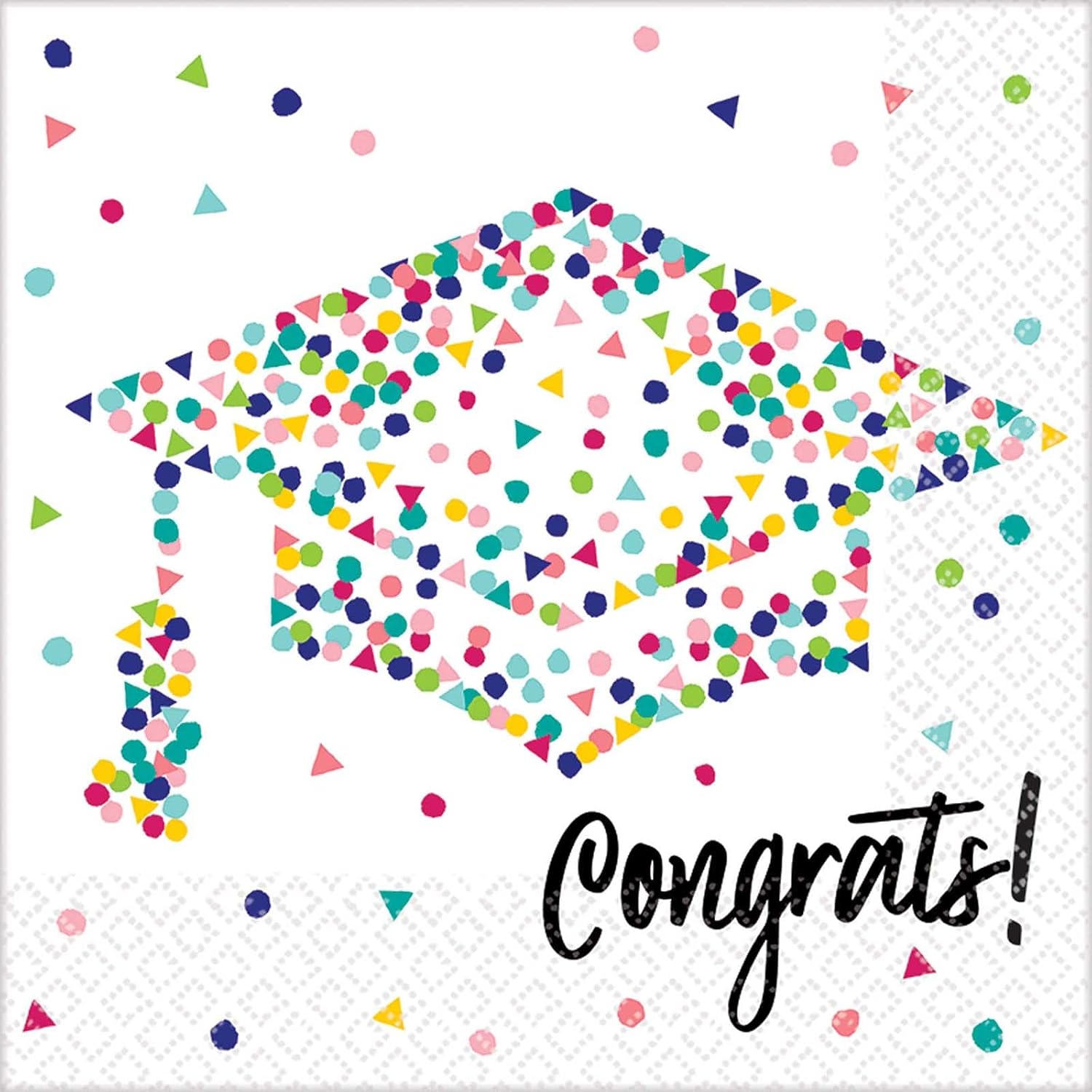 Congrats Grad Pack! Disposable Paper Plates, Banner, Napkins and Cups Set for 16