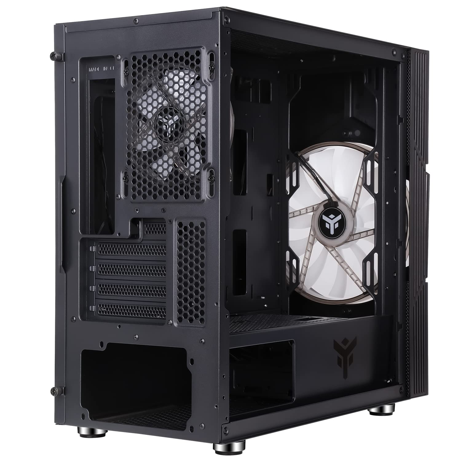 Itek Case VORTEX Gaming Mini Tower, mATX, 20 cm e 12 cm ARGB Fan, 2xUSB3, Pannello Laterale in Vetro Temperato