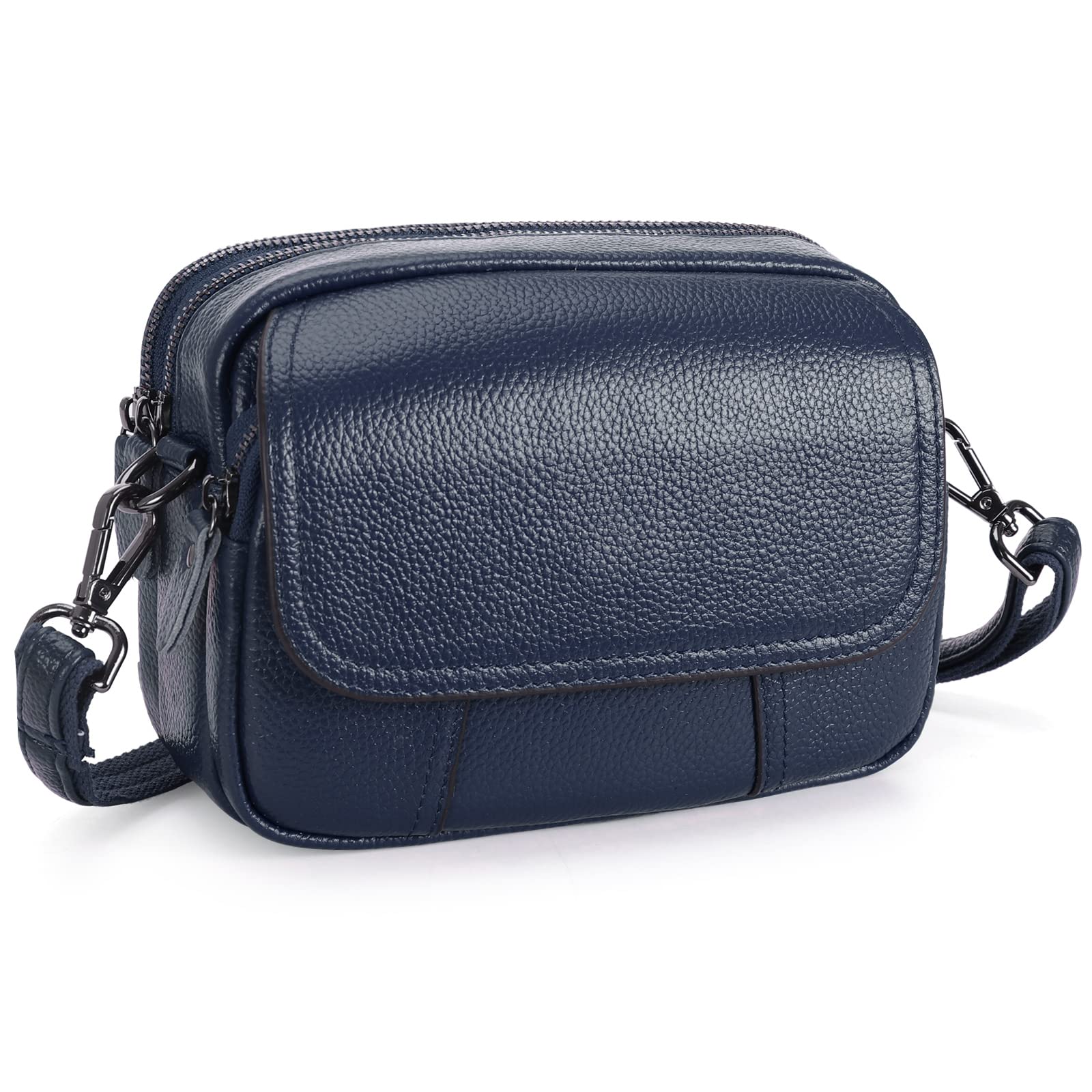 Mobiele telefoon tas met portemonnee om rond te hangen damesleer, portemonnee schoudertas met leer, crossbody tas echt leer, cadeau voor haar - België