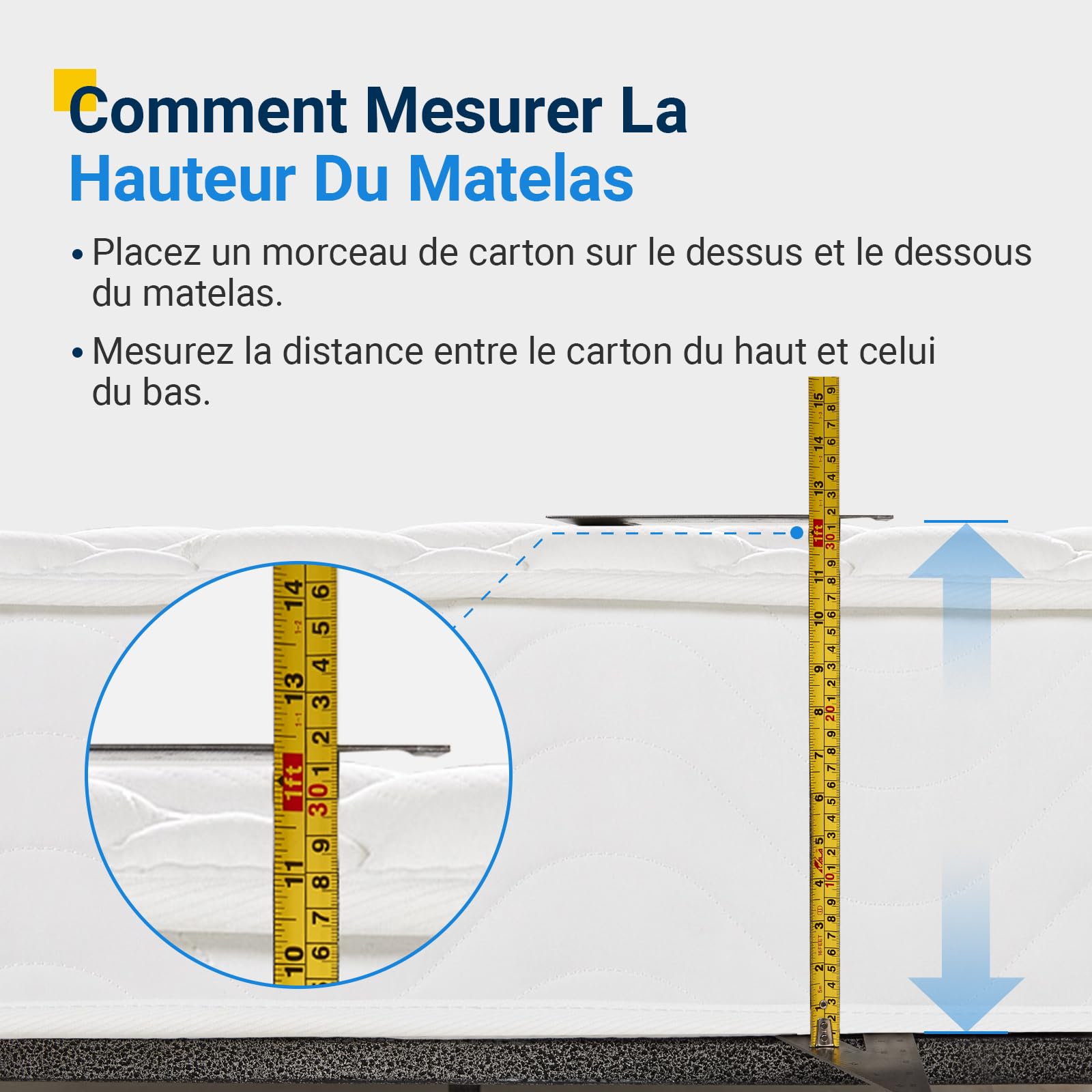 Avenco Matelas 90x200, 20CM, Matelas à Ressorts Ensachés, Mousse de Confort Double, Isolation des Mouvements, Certifié Sûr et Fiable par CertiPUR-US et Oeko-TEX, Soutien Lombaire