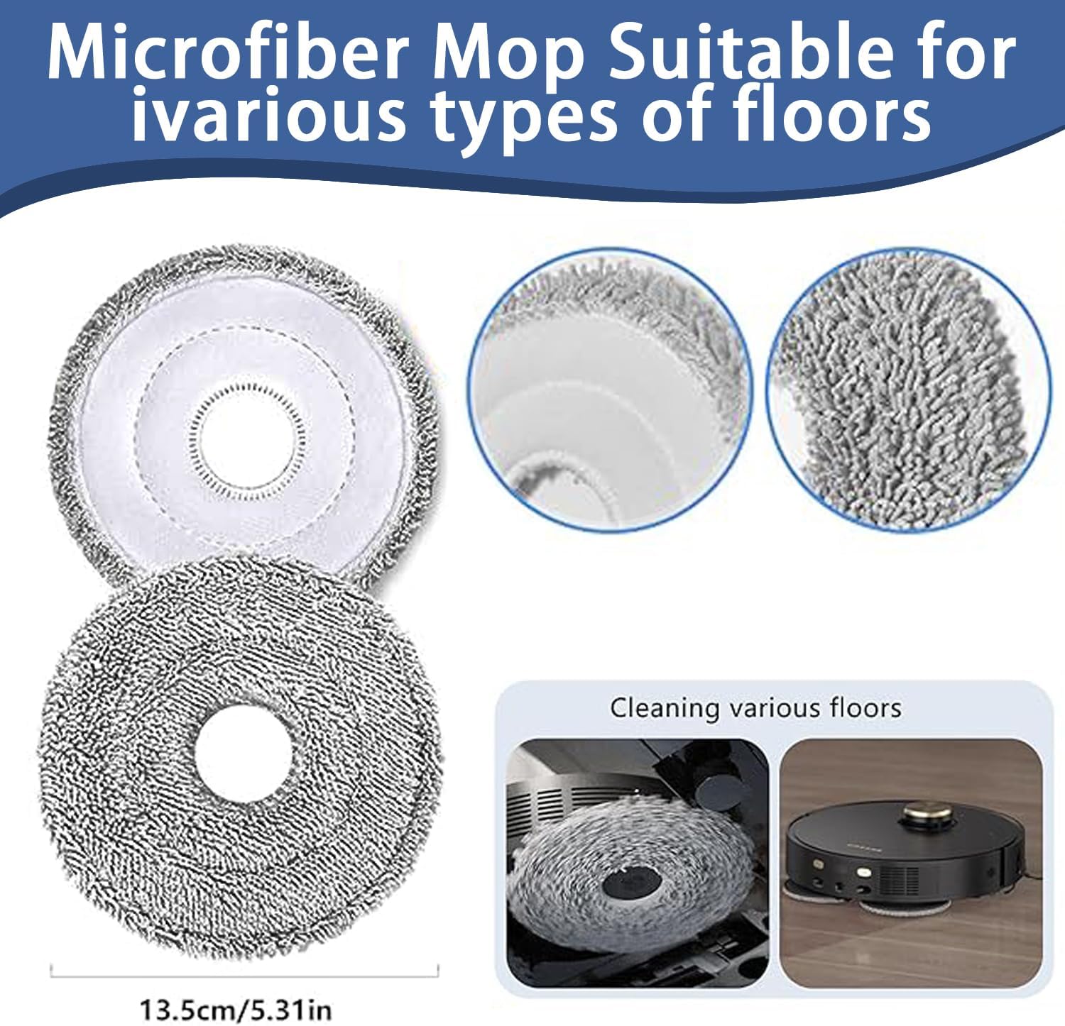 Replacement Kit Accessories Compatible with MOVA P10 Pro Ultra Robot Vacuum Cleaner Parts 4 Side Brush 4 Dust Bags 6 Mop Cloth 4HEPA Filter