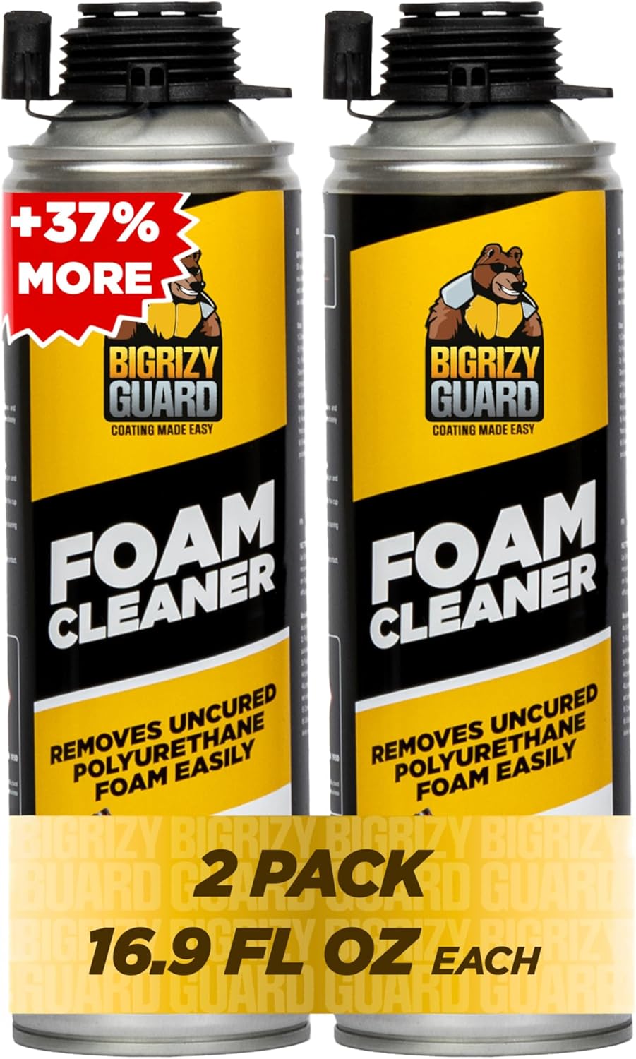 Spray Foam Gun Cleaner - 16.9 Fl oz, Polyurethane Spray Foam Insulation Cleaner, Dissolves Uncured Expanding Sealant (2 Pack)