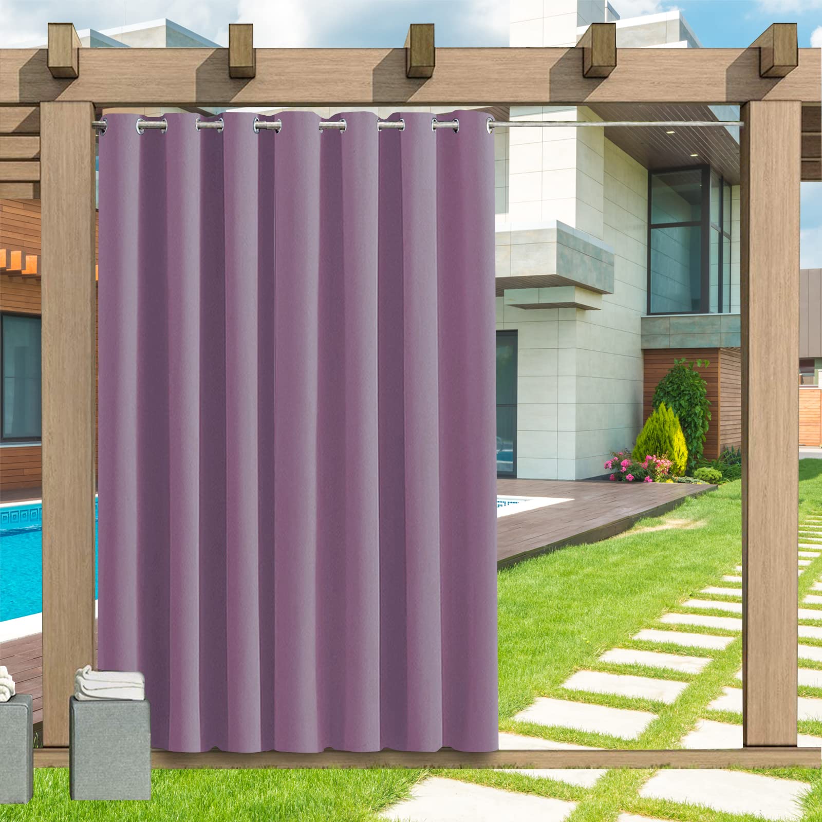 Tenda parasole per esterni, impermeabile, per balcone, patio, veranda, pergola, 241,3 x 241,3 cm, 24 colori