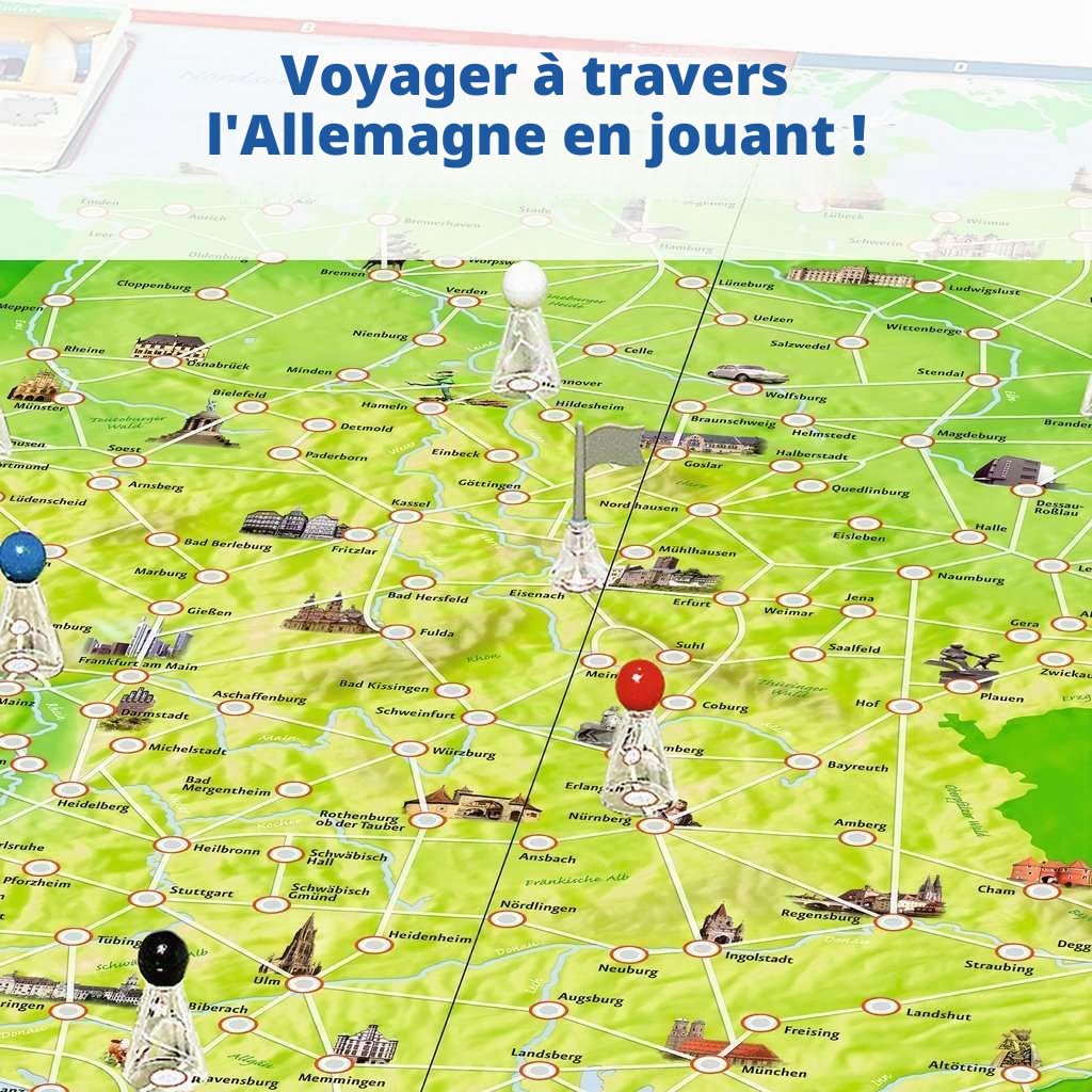 Ravensburger Jeu Familial 26492 - Voyage en Allemagne - Classique Familial à partir de 8 Ans - Jeu de Plateau, Voyage à Travers l'Allemagne, Jeu de Plateau à partir de 8 Ans