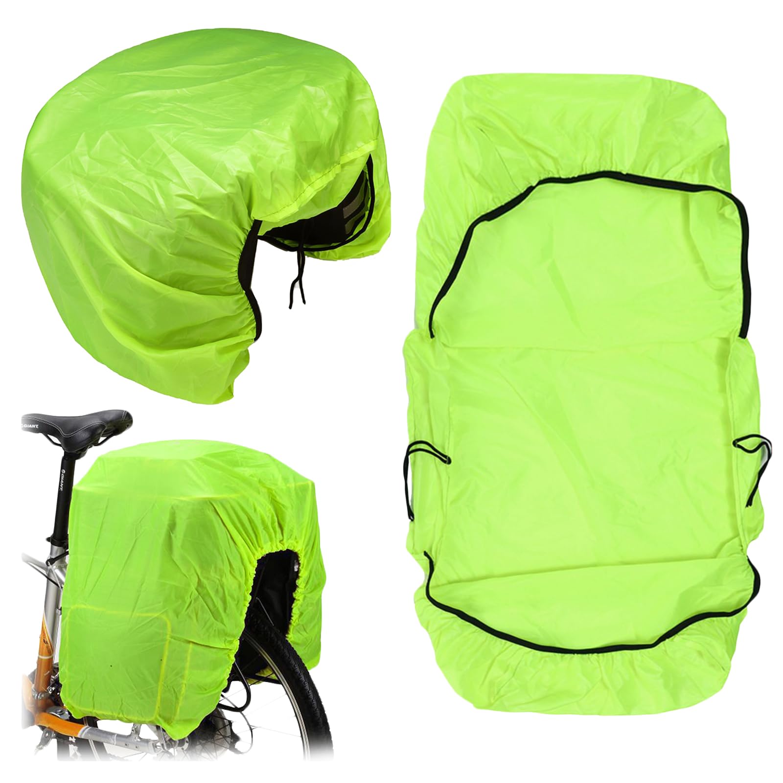 Cubierta De Lluvia Para Bicicleta, 126cm * 66cm Cubierta Impermeable Cesta De Bicicleta, Ultrafino Y Ultraligero Fundas Impermeables Para Cestas, Adecuado Para La Mayoría De Bicicletas
