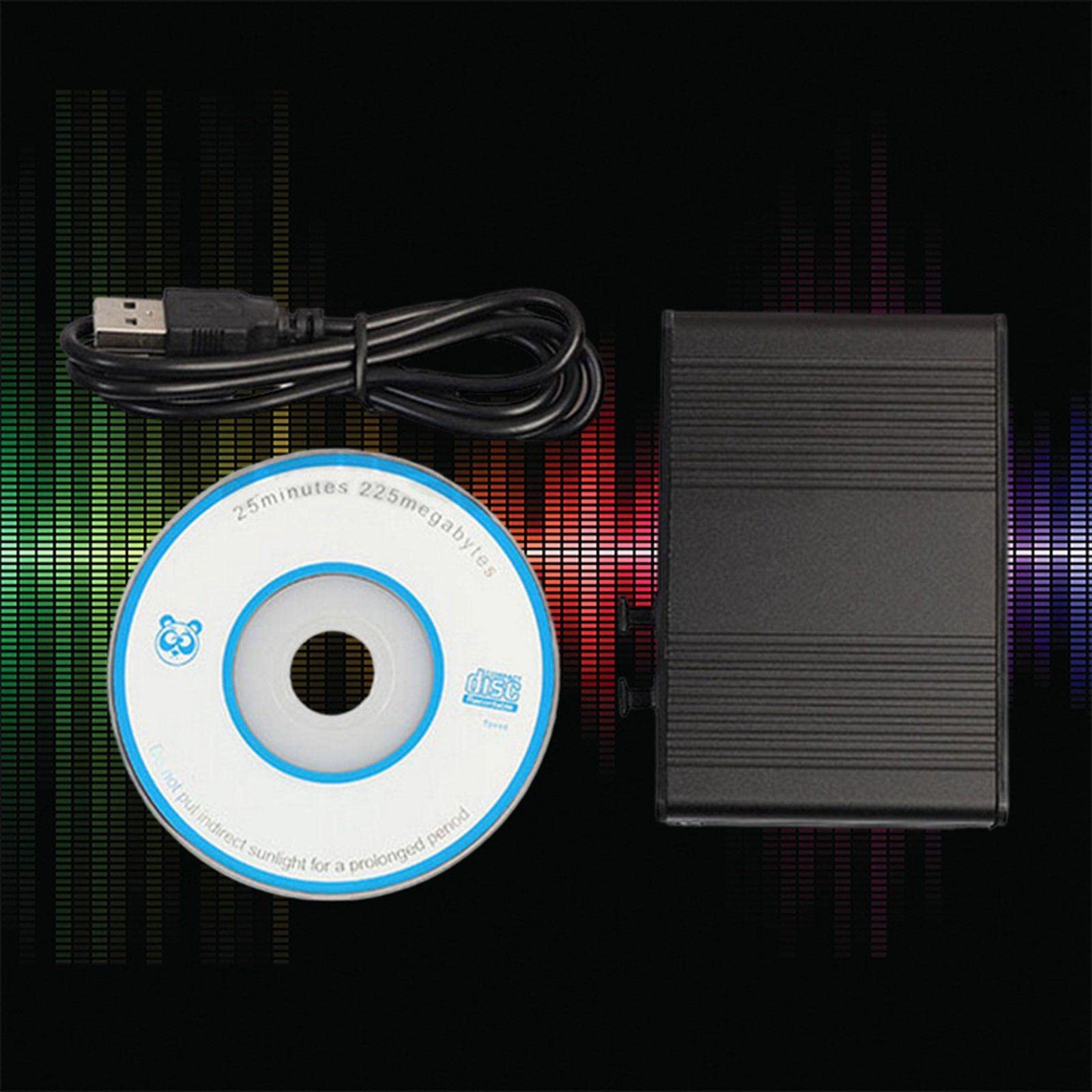 2 zestaw kart dźwiękowych 4-kanałowy 32 kHz 48 kHz stereo 5.1 audio USB 2.0 do laptopa czarny