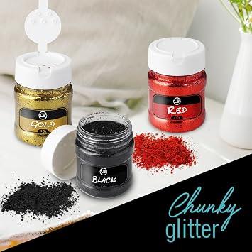 Glitter Bulk, Light Blue Fine Glitter for Crafts, Resin and Scrapbooking 4 OZ Shaker Bottles Great for Tumblers and Crafts
