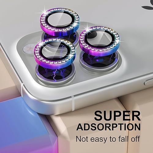 Miniatura 35 de Misea [3+1] Protector de lente de cámara para iPhone 14 Pro/iPhone 14 Pro Max, protector de pantalla de vidrio templado 9H, protector de pantalla