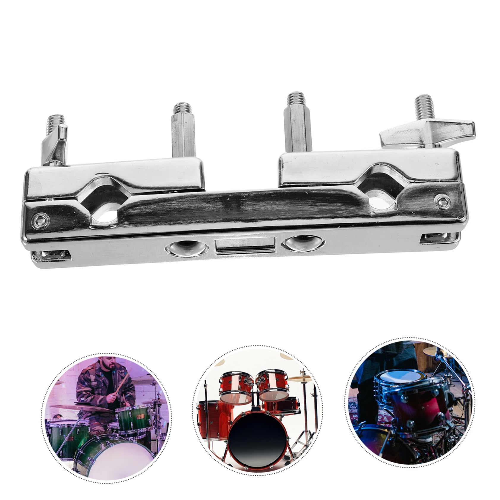 BESTonZON 3pezzi Per Cimbali e Strumenti Percussione Staffa Per Batteria Fissaggio Sicuro e Materiali Resistenti Accessorio Per Musicisti e Batteristi