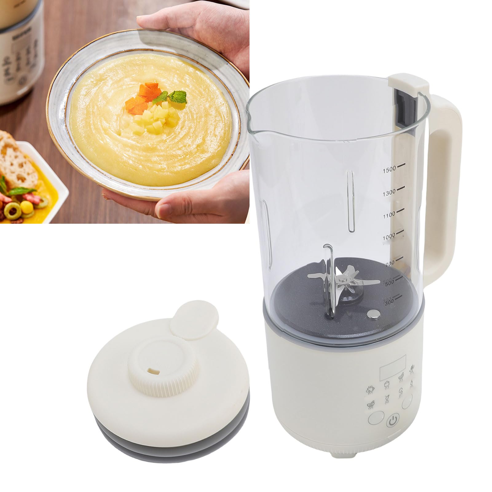 Dioche Maszyna do Produkcji Mleka 120 W 1500 Ml Ekspres do Mleka Sojowego – Wielofunkcyjny Automatyczny Blender Orzechowego Domu – Wtyczka EU 220 V – Przygotuj Pyszne Mleko Orzechowe i Owsiane Bez