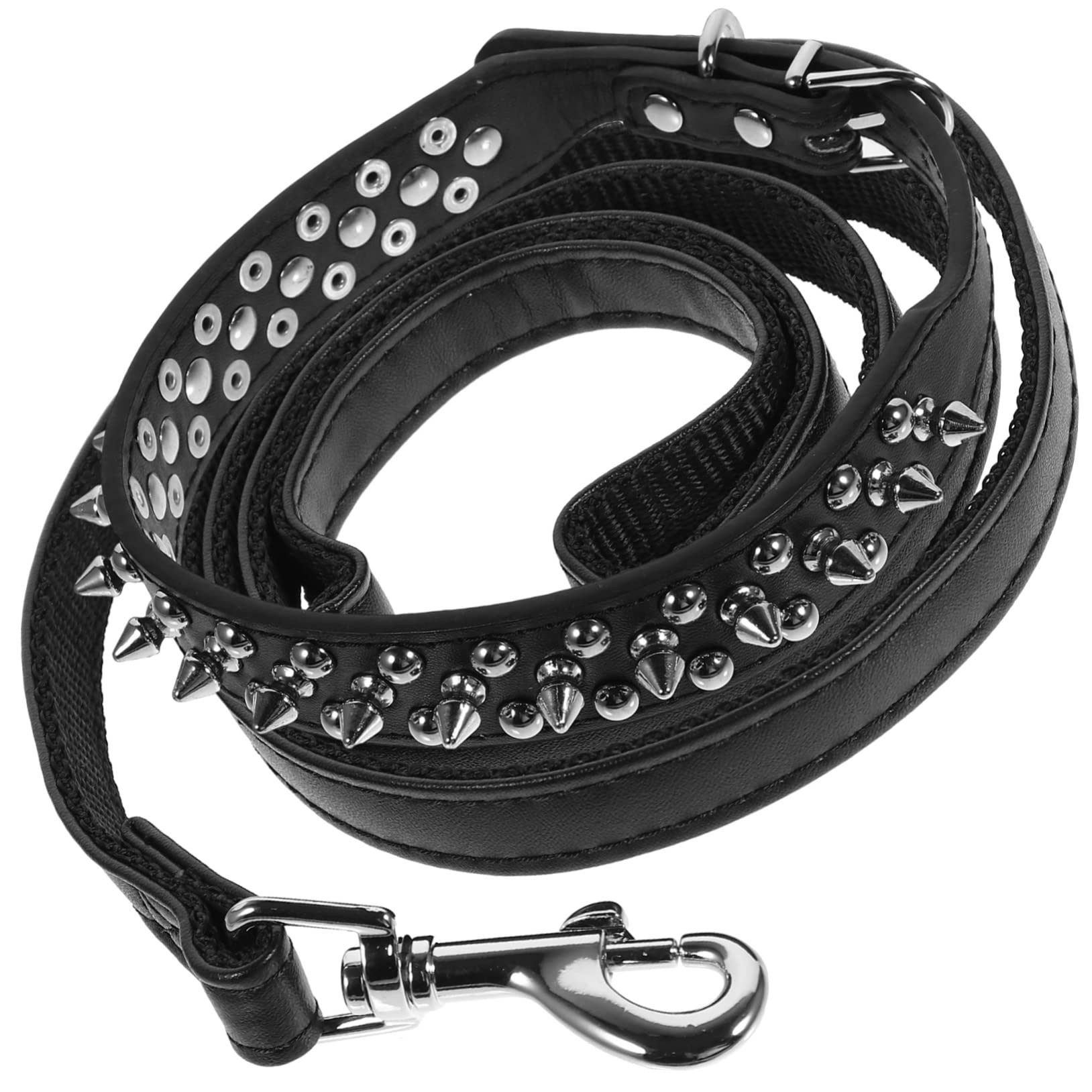 Collier pour chien en cuir synthétique punk taille petite à moyenne