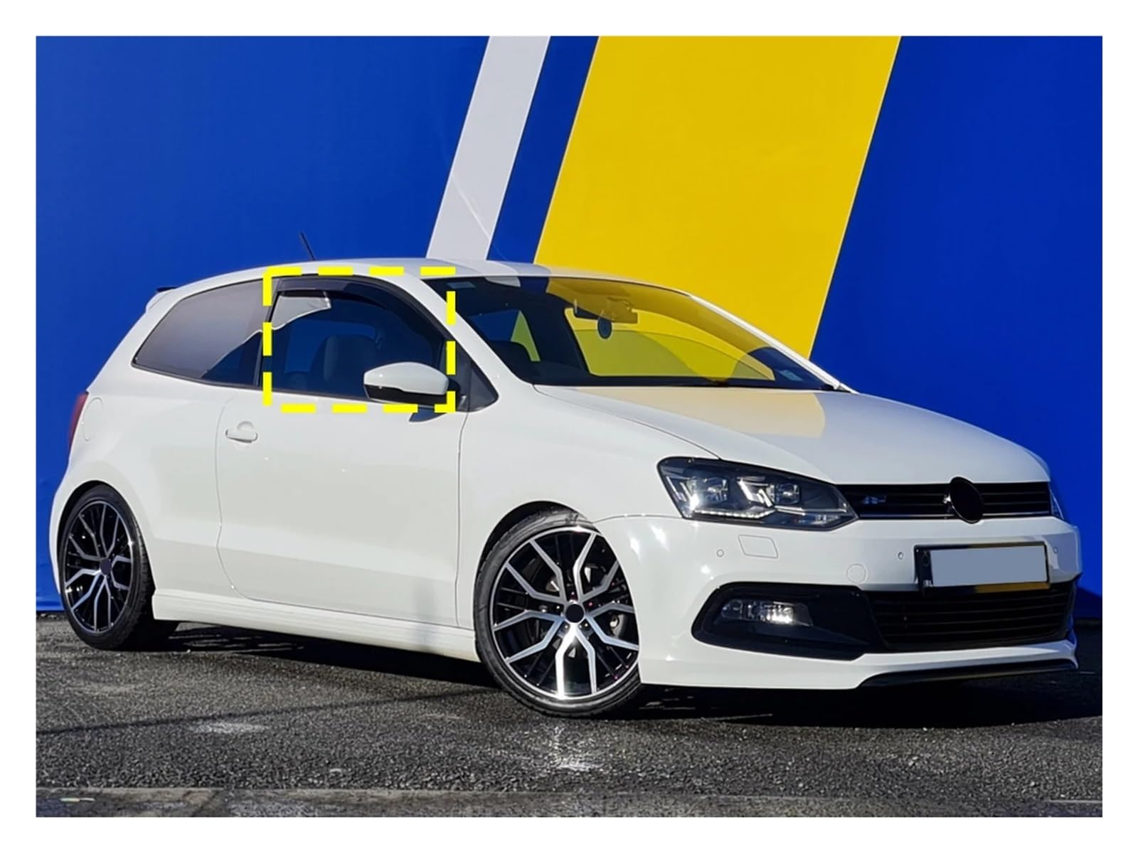 Deflettori finestrini auto Per VW Polo MK5 3 Porte Hatchback 2009-2017 Tinta Tè Traslucido Vento Pioggia Sole Guard Deflettori 2 Pz/set