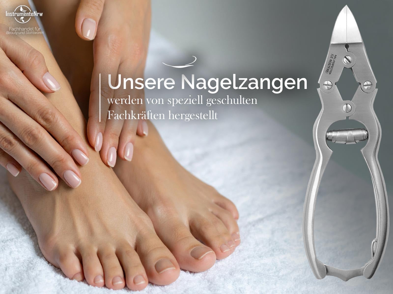 Fuß Nagelzange mit doppelter Übersetzung aus Edelstahl für kräftige starke verdickte Fußnägel