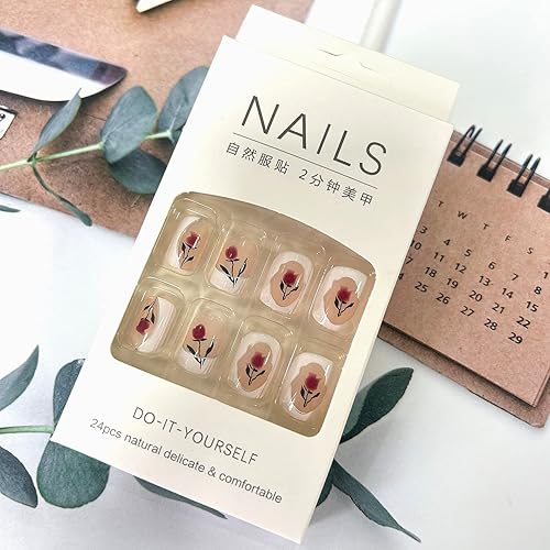 Miniatura 6 de Uñas cortas a presión, uñas postizas acrílicas brillantes, puntas de uñas blancas de cobertura completa, reutilizables, con forma de ataúd, uñas