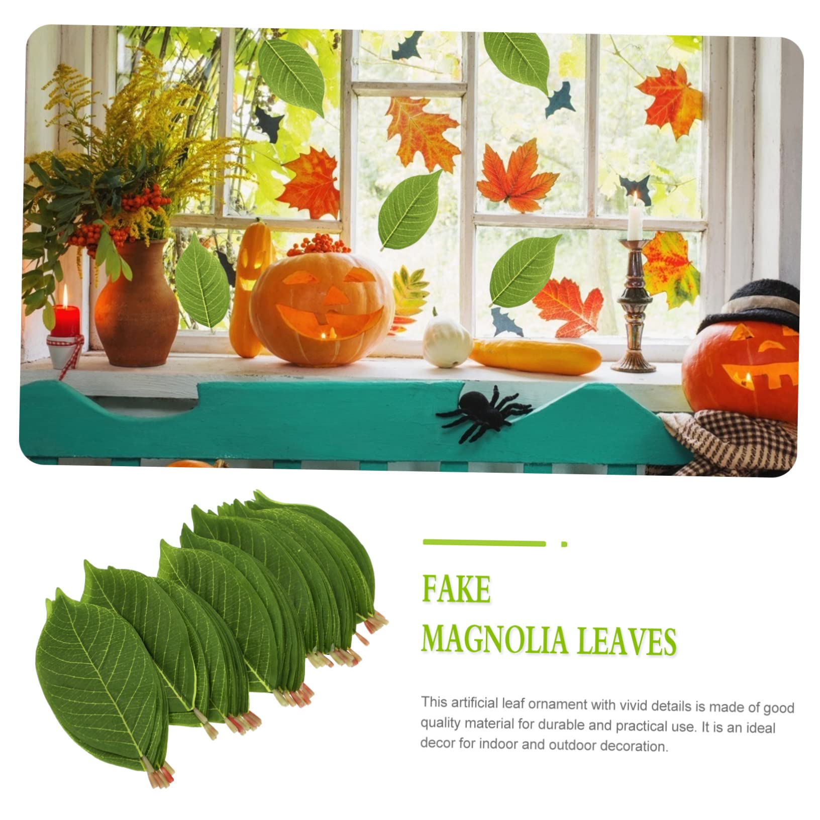 Alipis 150pezzi Foglie Di Magnolia Artificiali Pu Decorazioni Verdi Per Interni Foglie Simulato Per Composizioni e Decorazioni Feste Resistente e Facile Da Manutenere