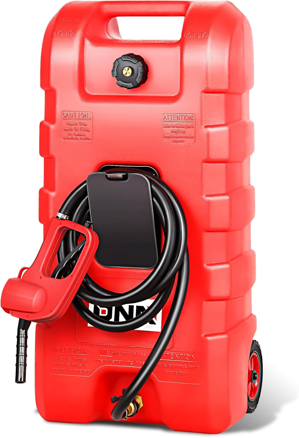 ‎DNA MOTORING 58L Portable Fuel Caddy Tank Container for Gasoline Diesel Light Oil,13 Gallon, 2 Gal/Min,Grey,TOOLS-00302