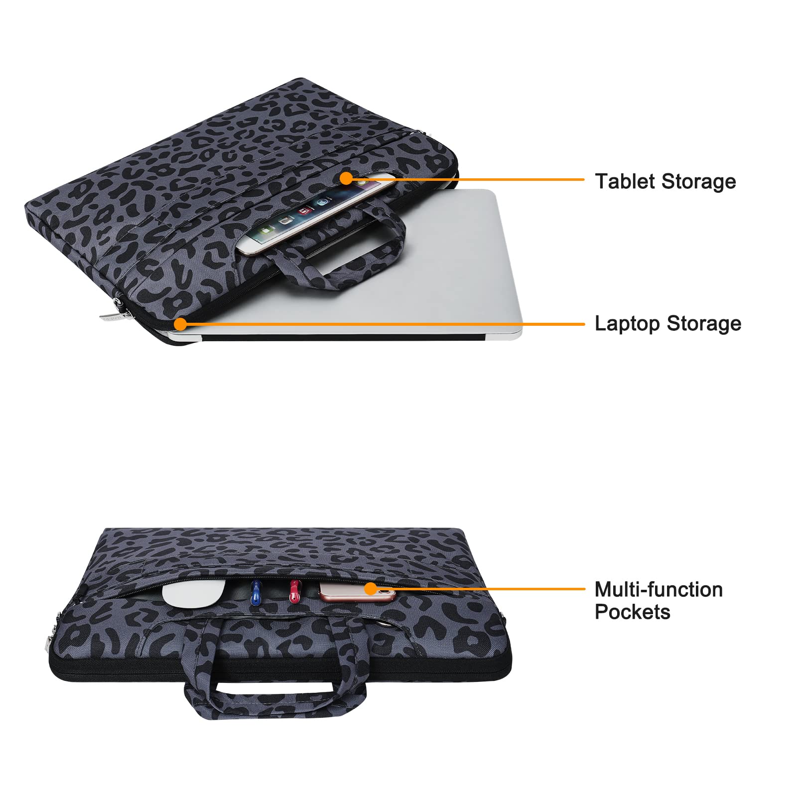 Borsa Per Laptop 15-16 Pollici - Compatibile Con MacBook, Design Elegante Con Cintura Per Valigia - Foto 8