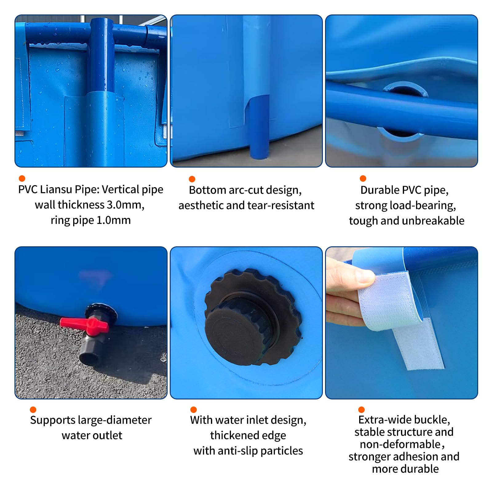 Koi Bowl Faltbecken, Segeltuch-Fischteich-Pool, Tragbar, Faltbar PVC-Planenbecken teichbecken 3700L für innen und außen, für Die Wasserspeicherung, Fischzucht,Garnelenzucht,Hydroponische