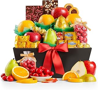Premium Fresh Fruit and Gourmet Chocolate Gift Basket by GiftTree | Oran...