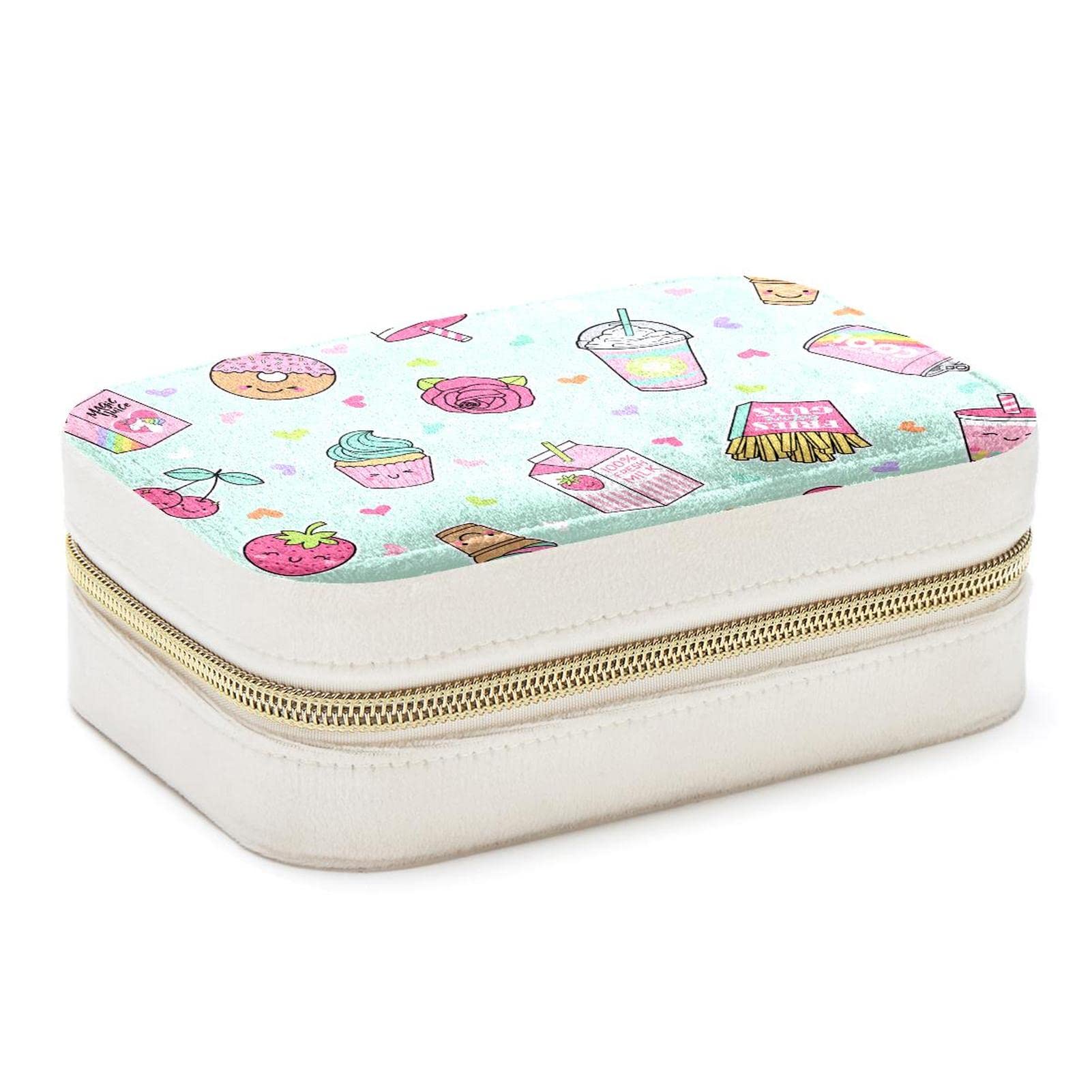 Boîte à bijoux portable cupcake pour voyage