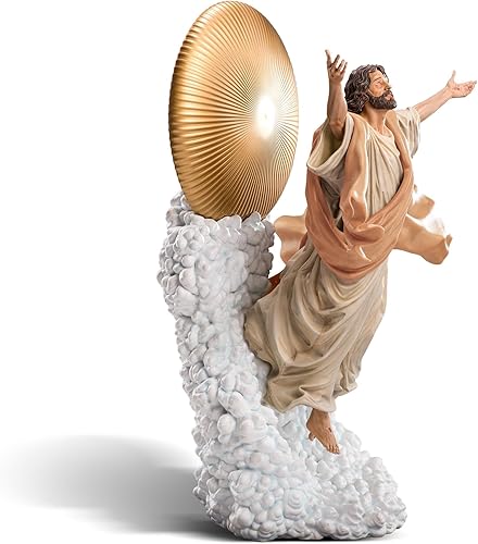 Miniatura 3 de Syndicate Collectibles Estatua premium de la Ascensión de Jesucristo de 27 pulgadas  Edición de bata bronceada a escala 14