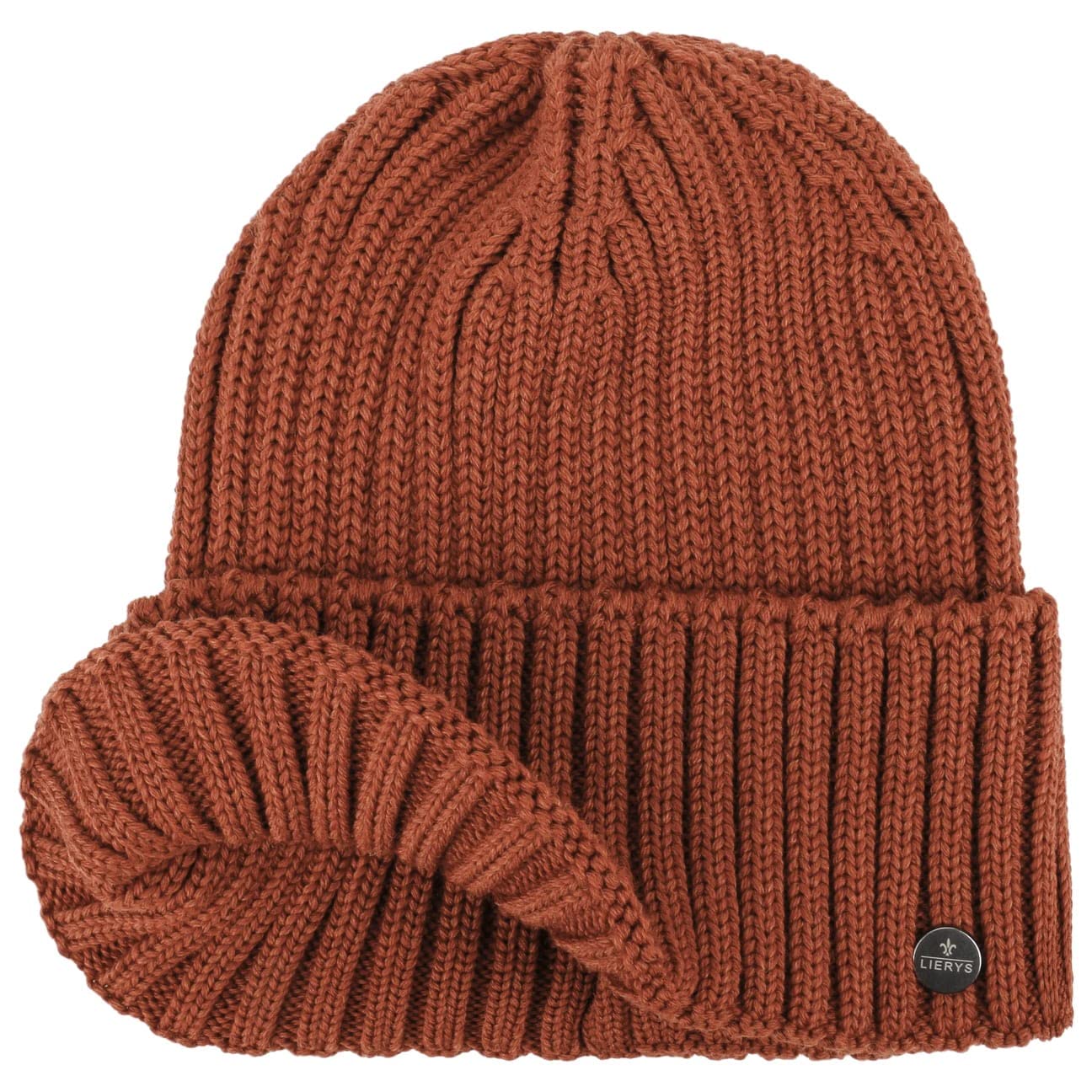 Lierys Bonnet en Tricot a Revers Merinos Fabrique en Allemagne Unisexe Automne Hiver