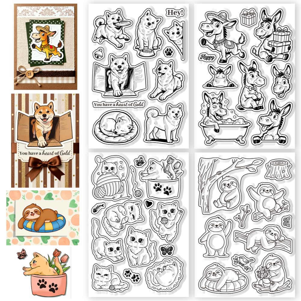 Tampons transparents silicone animaux mignons pour animer vos ateliers scrapbooking