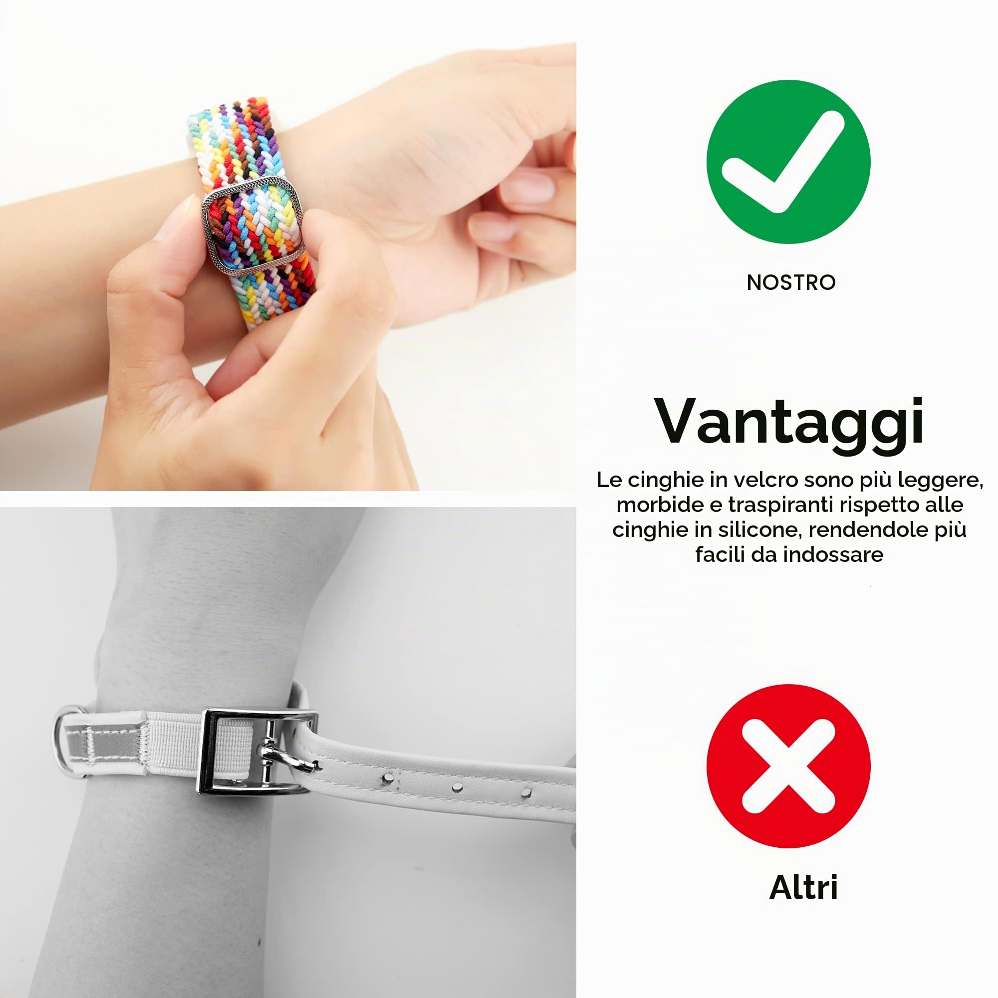 DLENP Cinturino Per Bambini Per AirTag – Confezione Da 2 Braccialetti Regolabili In Nylon, Resistenti E Impermeabili, Per Polso 4.5-7.2 Pollici, Colore Blu Scuro + Rosa Bianco - 3