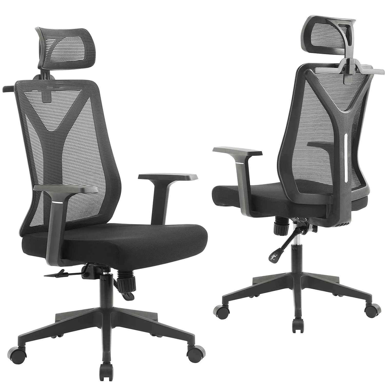 Photo 1 of ***MISSING WHEELS*** FENICHI Office Chair Ergonomic Home Office Desk Chairs,Adjustable Height Big and Tall Mesh Computer Chair,Reclining Chair,Comfortable and Ergonomic Gaming Chair for Home Office (Black-1pack)
