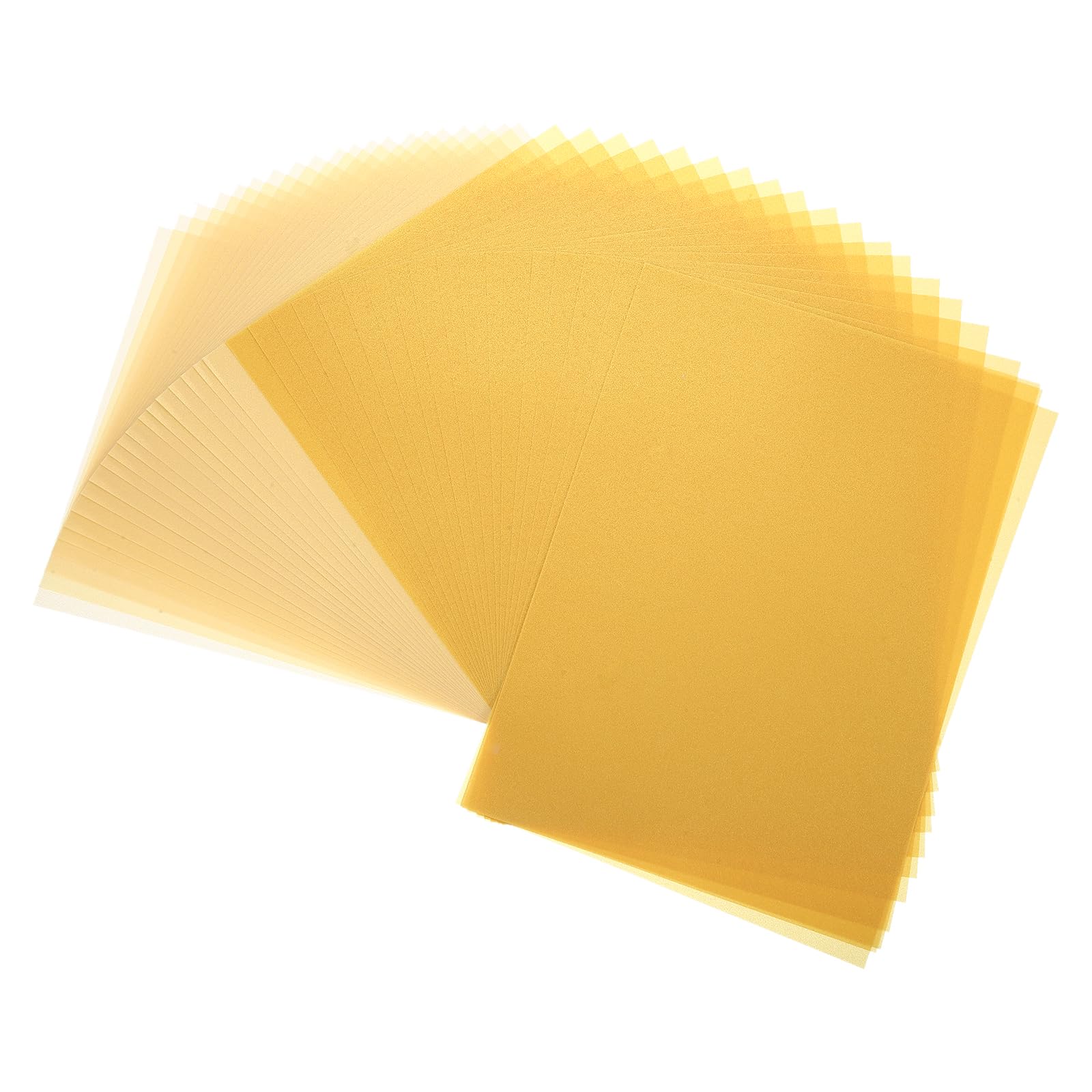 sourcing map Colored Vellum Paper, 50 Sheet Gold/Beige Transparency 5.83 x 8.3 Printable Vellum Paper, Translucent Sheets for Printing Wedding Invitations Ink Jet Laser Printer
