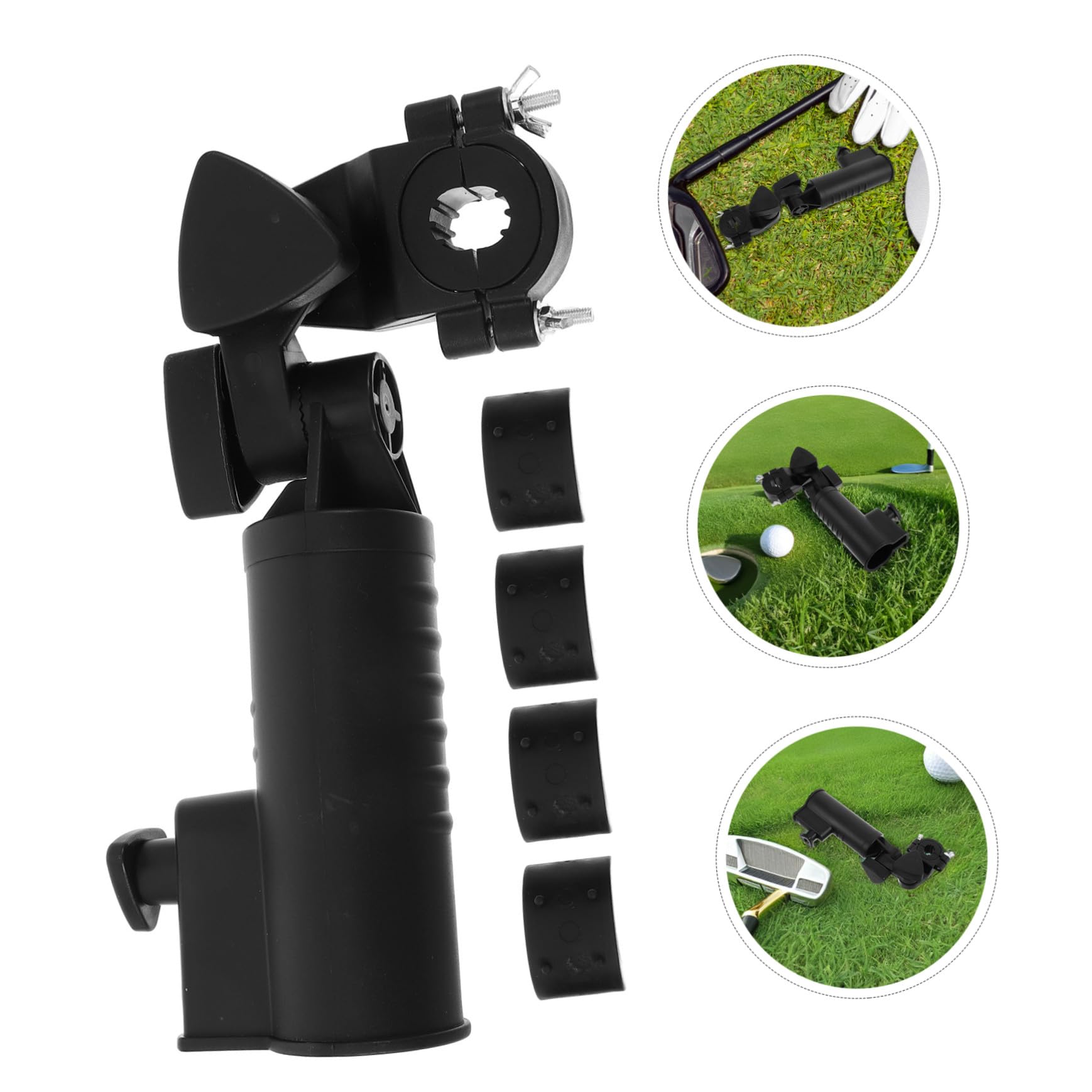 BESPORTBLE Paragüero de Plástico Negro 2 Piezas para Carrito de Golf