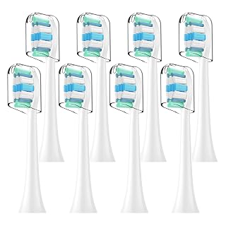 Replacement Toothbrush Heads Compatible with Philips Sonicare Electric Toothbrushes, 8 Pack, Snap-on System, Soft Dupont Bristles with Protective Cover - Amazon product rated Grade B