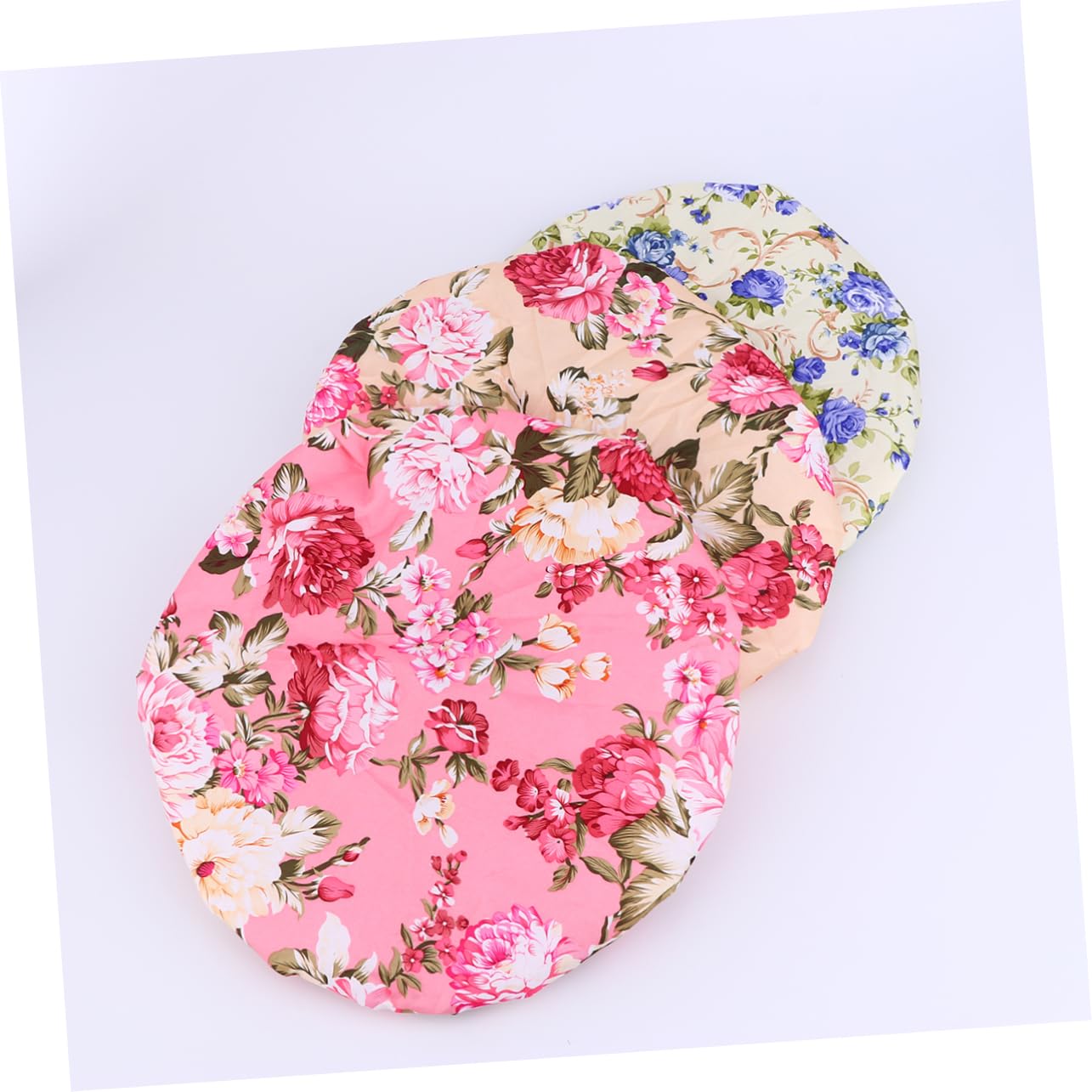Angoily 9piezas Gorro De Ducha Para Mujer De Dobles Diseño Bonito Flores Reutilizable y Elástico Para Baño y Spa
