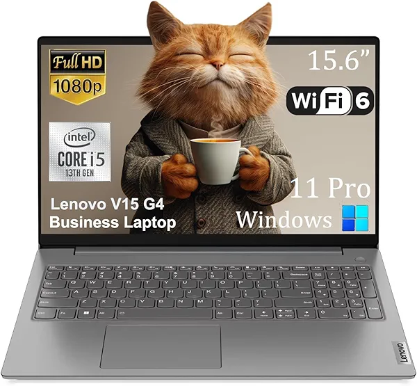 Lenovo V15 G4 Business Laptop, 15.6″ FHD Anti-Glare Display, Intel 8-Core i5-13420H (Beat i7-1355U), 16GB RAM, 512GB SSD, WiFi6, Bluetooth5.2, RJ-45, Windows 11 Pro, with 5ave 6-in-1 Accessory Kit